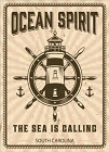 Lighthouse Ocean Spirit Metal Sign