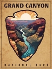 Grand Canyon arrow Metal Sign