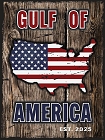Gulf of America Wood Small Sign