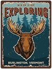 Moose Exploring 8x12  Small Sign