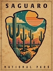 Saguaro Arrowhead Paint Magnet
