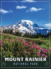 Mount Rainier Pink Flowers Magnet