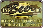 Beer Help Ugly Get Metal Sign
