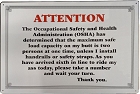 Attention OSHA Metal Sign