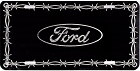 Ford Oval with Barbed Wire Mosaic License Plate
