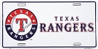 Texas Rangers License Plate