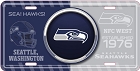 Seattle Seahawks Bullseye License Plate