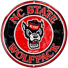 North Carolina State Wolfpack Round Sign
