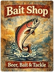 Bait Shop Beer Bait Tackle Small Sign
