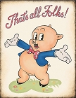 Looney Tunes Porky Metal Sign
