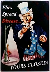 Uncle Sam Keep Mouth Shut Metal Sign