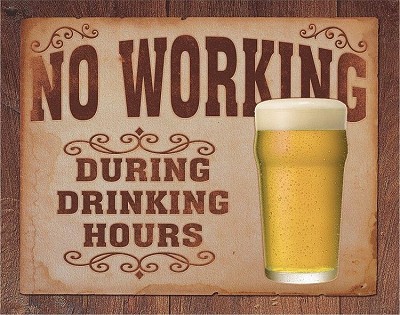 No Working Metal Sign