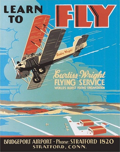 Learn to Fly Metal Sign