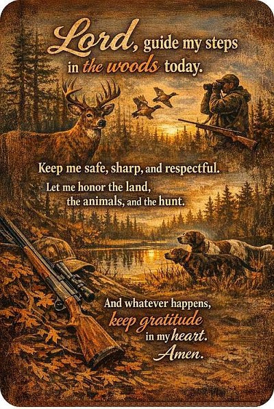 Hunter's Prayer Small Sign