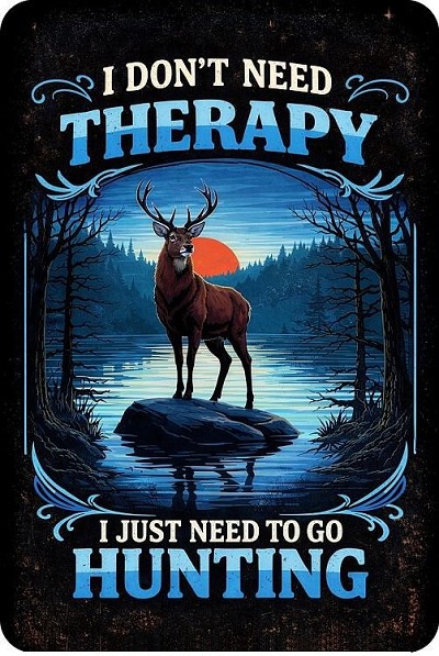 Therapy Hunting Small Sign