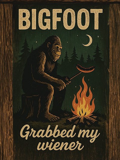 Bigfoot Wiener Magnet