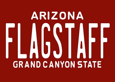 Flagstaff Arizona 80s-96 Red Plate Magnet