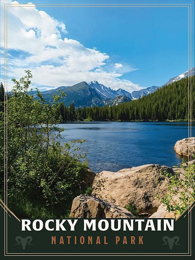 Rocky Mountain National Park Lake summer Magnet