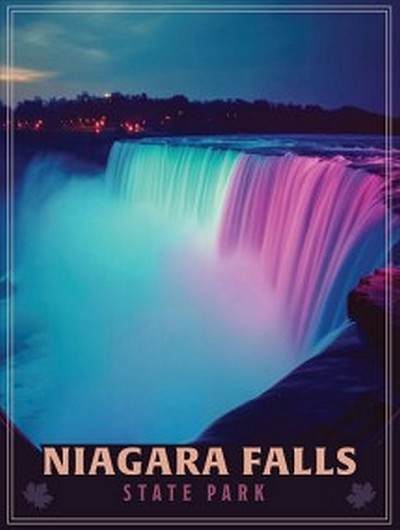  Niagara Falls Night Lights Magnet