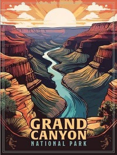 Grand Canyon artistic Metal Sign