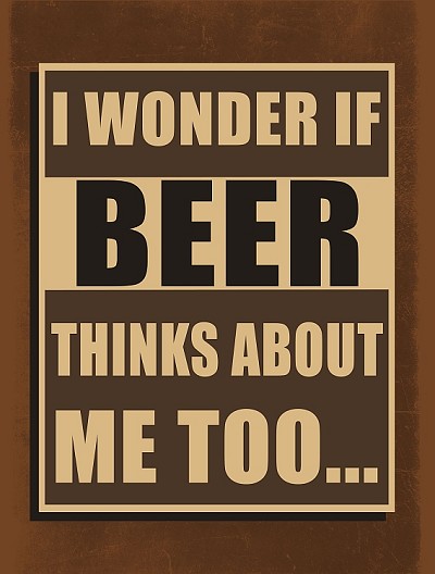 Beer thinks about me Magnet