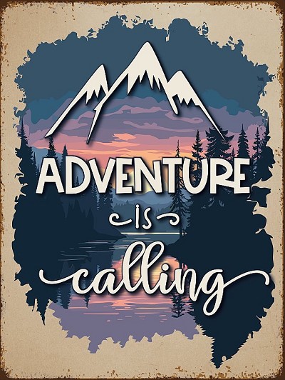 Adventure Purple Mountains Magnet