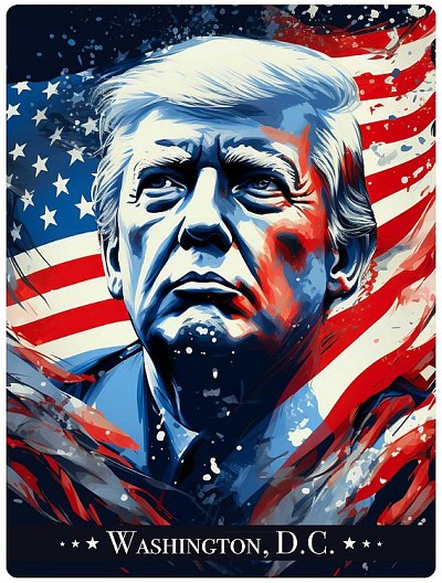 President Trump Stylized Small Sign