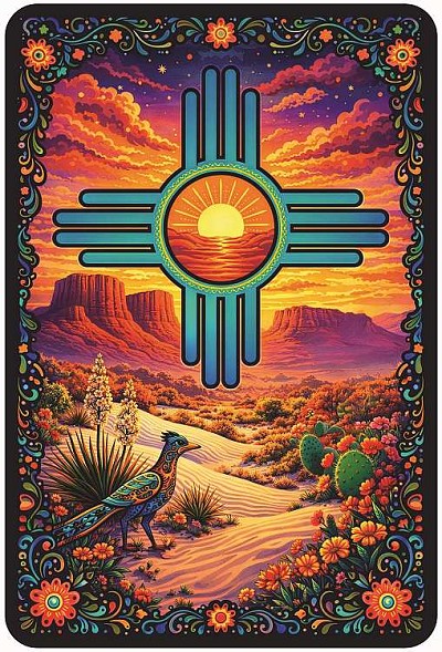 Folkart Sunset Small Sign