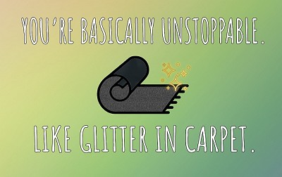 Glitter in Carpet Pocket Hug