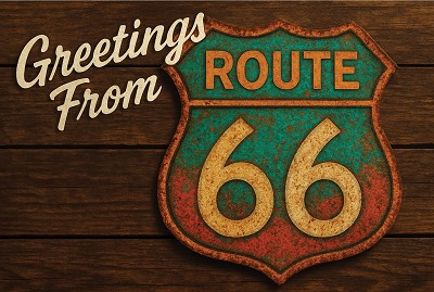 Greetings From Route 66 Postcard