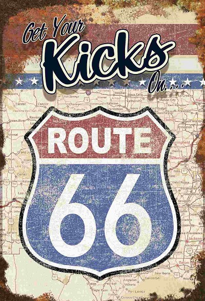Get your Kicks map Postcard