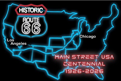 Route 66 Main St Postcard