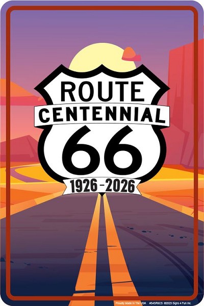 Route 66 Centennial Road Sm. Parking Sign
