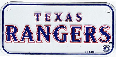 Texas Rangers Bike Tag 