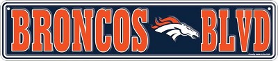 Denver Broncos Small Street Sign