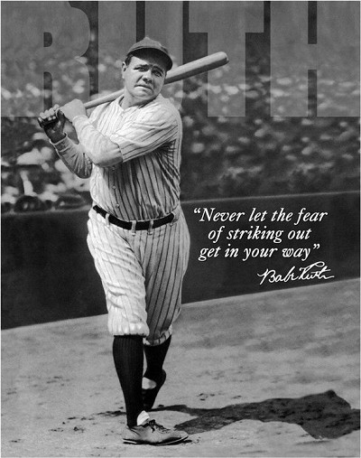 Babe Ruth - No Fear Metal Sign