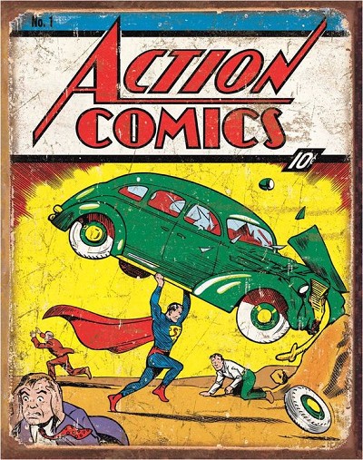 Action Comics No1 Cover Metal Sign
