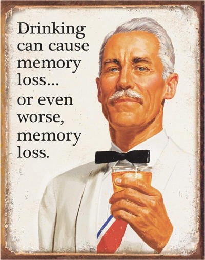Ephemera - Memory Loss Metal Tin Sign