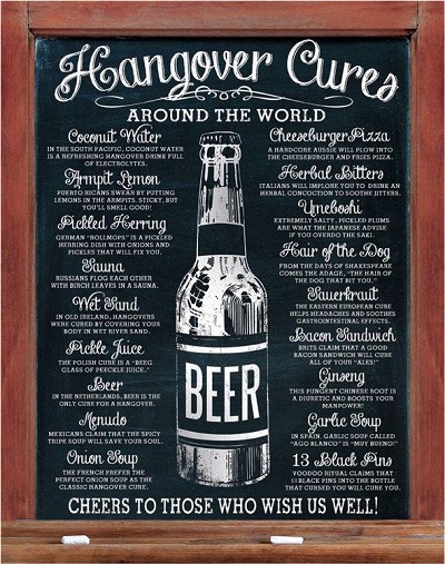 Hangover Cures Metal Sign