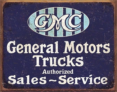 GMC Trucks - Authorized Metal Sign