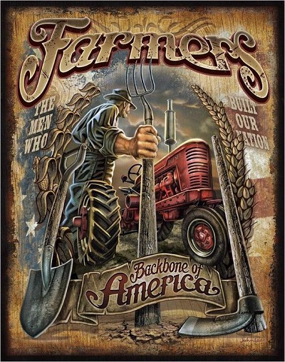 Farmers - Backbone Metal Tin Sign