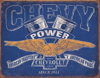 Chevy Power Metal Sign
