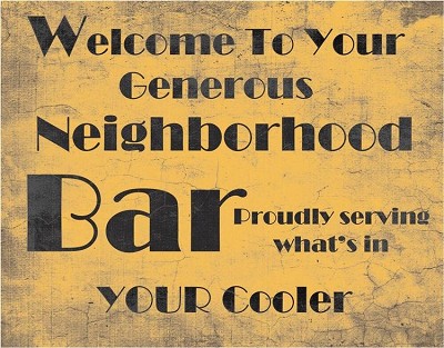 Generous Bar Metal Sign