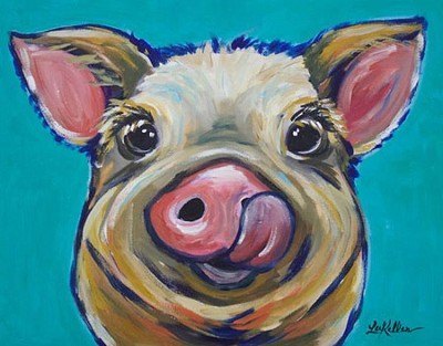 Ceasar the Pig Metal Sign