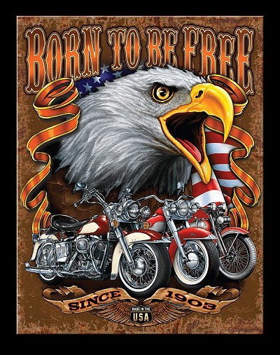 Born Free Metal Sign