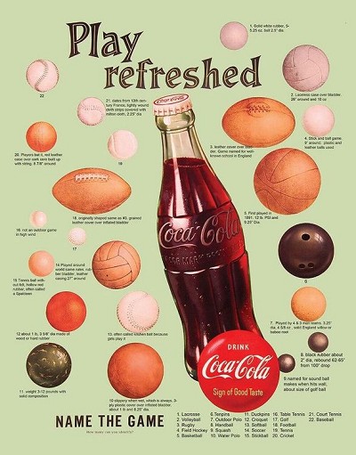 Coke Play Metal Tin Sign