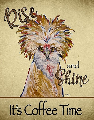 Chicken Lola Metal Sign