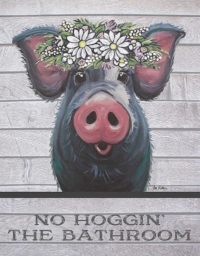 No Hoggin Metal Sign