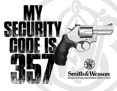 S&W - Secuity Code Metal Tin Sign
