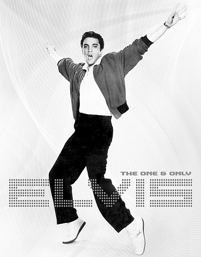 Elvis - B&W Metal Sign